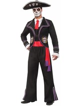 Forum Novelties Mens Day Of Dead Mariachi Macabre Costume, Black, Standard - £103.16 GBP