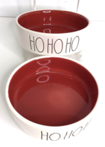 2 Dish Bowl Rae Dunn Christmas HO HO HO Small Dog Cat Pet Food Water NEW - $400.82 MXN