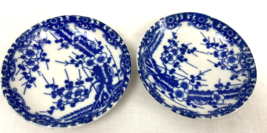 Vintage Asian Sauce Dishes Blue/White 3.5&quot; Lot of 2 - £9.67 GBP