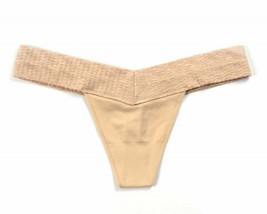 TWO (2) PAIR No Boundaries Women&#39;s Seamless V Thong Lt Cappuccino LARGE NWT-700 - £11.24 GBP