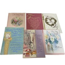 Lot Of 6 Hallmark Crown Greeting Happy Birthday Wife Unused Cards &amp; Enve... - $8.69