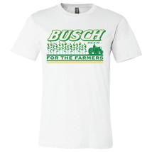 Busch Beer For the Farmers White T-Shirt White - £27.52 GBP+
