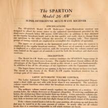1931 Sparton Radio Model 26-AW Multi-Wave Info Advertisement Catalog 2 P... - $372.61 MXN
