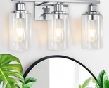 3 Light Vanity Light Fixtures, Polished Chrome Bathroom Wall Sconces, Mo... - $82.99