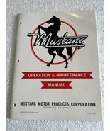 Mustang Motorcycle july 1961 ORIGINAL Operation &amp; Maintenance Manual exc... - $134.80 CAD
