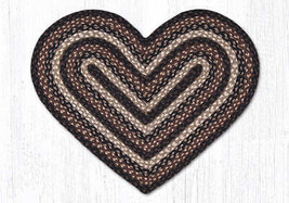 Earth Rugs C-313 Mocha Frappuccino Heart Braided Rug 20&quot; x 30&quot; - £31.37 GBP