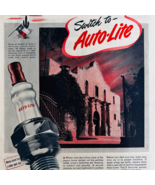 1947 Auto-Lite Spark Plugs Advertisement Automobilia Parts Supply Vintag... - $24.99