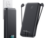 Portable Charger With Built-In Cables &amp; Ac Wall Plug,Ultra Slim 13800Mah... - $55.99