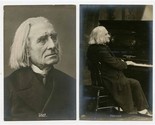 2 Composer Franz Liszt Real Photo Postcards - $21.78