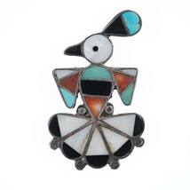 40&#39;s-50&#39;s Zuni channel inlay silver bolo tie slide - $242.55