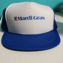 Mardi Gras Snapback Mesh Trucker Hat Blue White - £5.38 GBP
