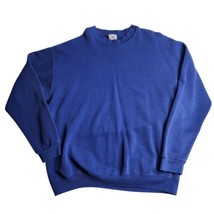 Vintage Lee Heavyweight Sweatshirt Navy Blue Blank Crewneck Size XL - $14.97