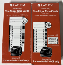 Lathem Weekly Tru-Align Time Cards, Single Sided for Use with Lathem 1600E - $24.74