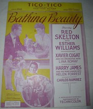 RED SKELTON ESTHER WILLIAMS SHEET MUSIC VINTAGE 1943 TICO TICO BATHING B... - £11.98 GBP