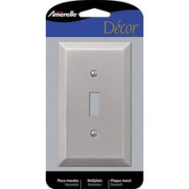 Amerelle 163TBN 1-Gang Stamped Steel Toggle Switch Wall Plate, Brushed N... - $18.53 MXN