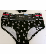 Three Disney Mickey Mouse Hipsters Size Large Prints and Gray 95% Cotton - $326.90 MXN