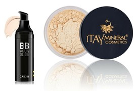 Cailyn Aqua BB cream#1 Porcelain +Itay Mineral MF-7 Foundation Dewy Finish Light - £43.68 GBP