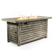 54&quot; Propane Fire Pit Table, 50000 BTU Rectangular Wood Grain Patio - $10,305.09 MXN