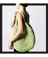 ROME urban 100% hand crocheted tote bag- Large Boho oval crocheted bag - $82.32 CAD