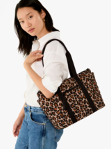 NWB Kate Spade Camden Leopard Nylon Tote Animal Print Leopardo KI842 Gift Bag - £100.14 GBP