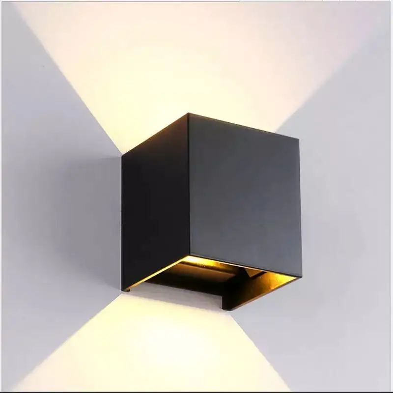 10W LED Outdoor Wall Lamp Aluminum Balcony Surface Mounted Cube Garden Porch Lig - £166.67 GBP