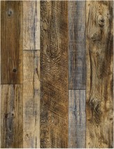 Peel And Stick Wood Plank Wallpaper Shiplap 17&quot; X 32&quot; Brown Vinyl Self, 2. - £32.04 GBP