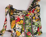 Vera Bradley Poppy Fields Crossbody Bag Purse Poppies Quilted Fabric Lon... - $19.75