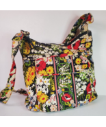 Vera Bradley Poppy Fields Crossbody Bag Purse Poppies Quilted Fabric Lon... - £15.53 GBP