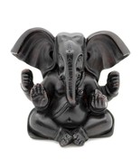 GANESHA STATUE 3.25&quot; Hindu Elephant God Dark Resin Icon Deity High Quali... - $14.95