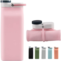 Collapsible Water Bottle BPA Free - Foldable Water Bottle for Travel Sports Bott - £11.83 GBP