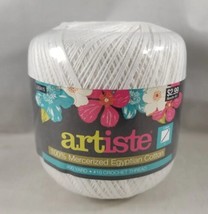 Artiste Mercerized Egyptian Cotton Crochet Thread Porcelain White 400 Yards - $2.98