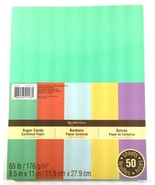 RECOLLECTIONS CARDSTOCK  Paper - SUGAR CANDY - 8 1/2&quot; x 11&quot; 50 Sheets 65... - $9.49