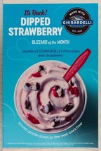 Dairy Queen Poster Backlit Ghirardelli Dipped Strawberry Blizzard 17x25 dq2 - £11.81 GBP