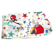 Looney Tunes Sports Crib Youth Bed Fitted Sheet Warner Bros Vintage 1993... - $12.86