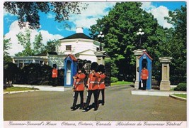 Ontario Postcard Ottawa Rideau Hall Governor General&#39;s House Changing Guard - $2.05