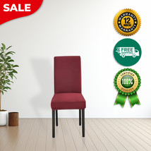 Anyhouz Chair Cover Maroon Plain Elastic Christmas Slipcover Dining Decor - $445.49 MXN