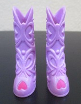 Equestria Doll Replacement Boots For Pinkie Pie Peg Leg Style Purple W/Pink Hear - £4.72 GBP