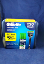 Gillette Proglide Men&#39;s Shaving Travel Kit Razor Cartridge Gel Case Xmas Gift - £21.95 GBP