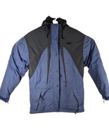 REI Goose Down Jacket Removable Liner Womens Medium Blue Hooded Outdoor - $44.55