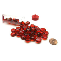 Gaming Stones Crystal Red Glass Stone 5 1/2&quot; Tube - £14.25 GBP