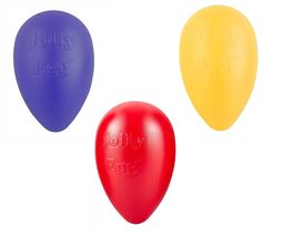 Dog Toy 8 Inch Hard Plastic Egg Shaped Jolly Interactive Fun Choose Color or Set - $22.70+