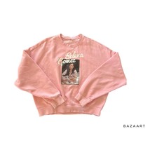 Selena Gomez Graphic Pink Cropped Sweatshirt - £23.66 GBP