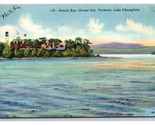 Pearls Bay Grand Isle Lake Champlain Vermont VT Linen Postcard Z1 - $1.93
