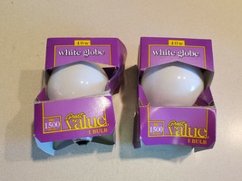 Set of 2 Great Value 40 Watt White Globe Coated Light Bulb (NEW) - $9.85