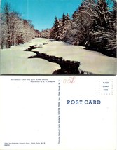 New York(NY) Adirondack Snow Covered Trees with Stream Vintage Postcard - $9.40