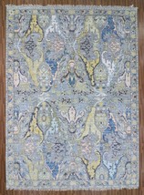 10x14 Ft Silver Grey Colourful Hand Made Carpet Turkish Oushak Area Rug - £1,775.88 GBP