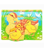 Bigjigs Toys BB013 Chunky Puzzle Duck and Duckling Preschool Learning Toy - £18.00 GBP