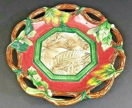 Fitz and Floyd Christmas Lodge Home Fragrance 10" Candle Holder Plate Ceramic - $22.43