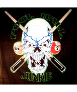 POOL HALL JUNKIE  WALL BANNER WB206 blilards flag - $13.01 CAD
