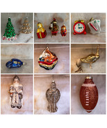 Lot of 13 Glass Christmas Ornaments - $45.00